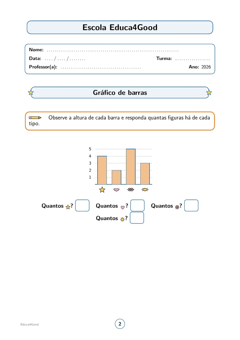 Bar graph activity sheet